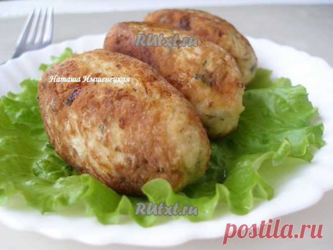 Куриные котлеты с сыром и картофелем.