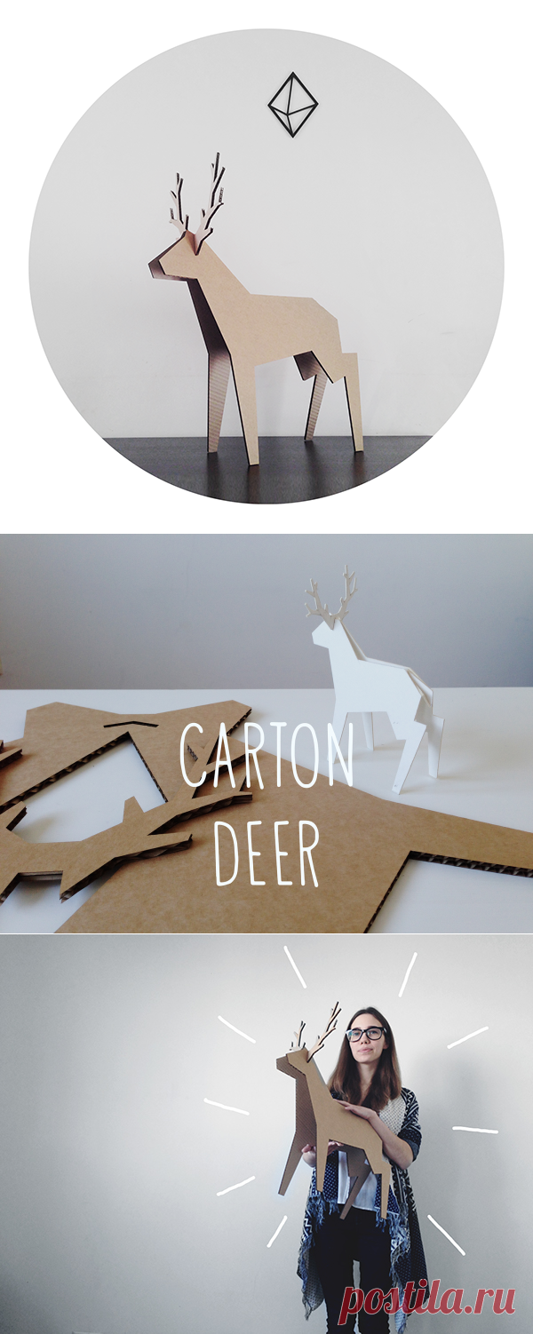 Carton deer on Behance