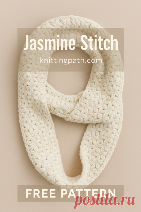 Jasmine Stitch Infinity Scarf Pattern (Free Pattern)