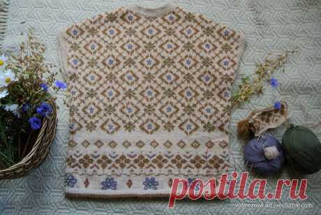 Кофточка &quot;Овес и васильки&quot;. Фотоотчет о выигранных спицах! - Маленькая хозяйка большой палитры