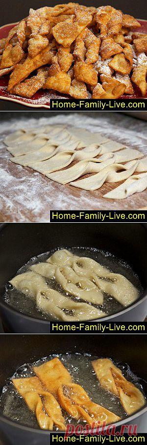 Кулинарные рецепты Хрустики - пошаговый фоторецепт - хрустящий хворост