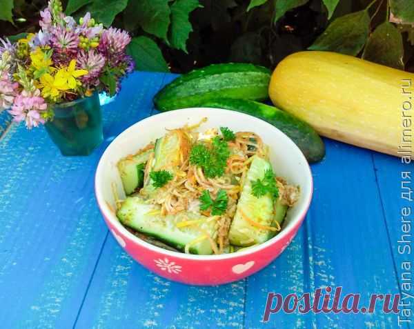 Огурцы по-корейски с кабачком