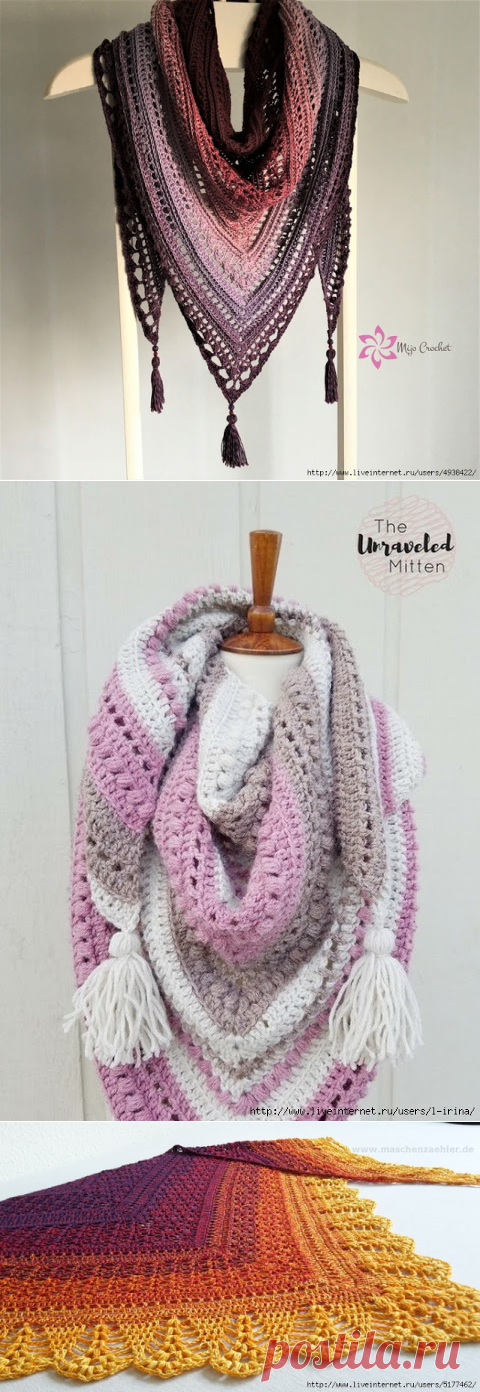 Мастера и умники: Ещё четыре очень красивые шали крючком
