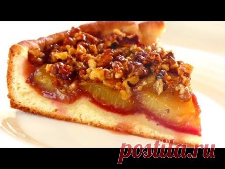 Изумительно вкусный СЛИВОВЫЙ ПИРОГ с хрустящими орешками