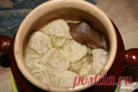 Пельмени в горшочках в микроволновке - пошаговый кулинарный рецепт на Повар.ру