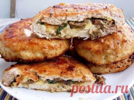 Самые вкусные рецепты: Зразы из куриной грудки с грибами и яйцами