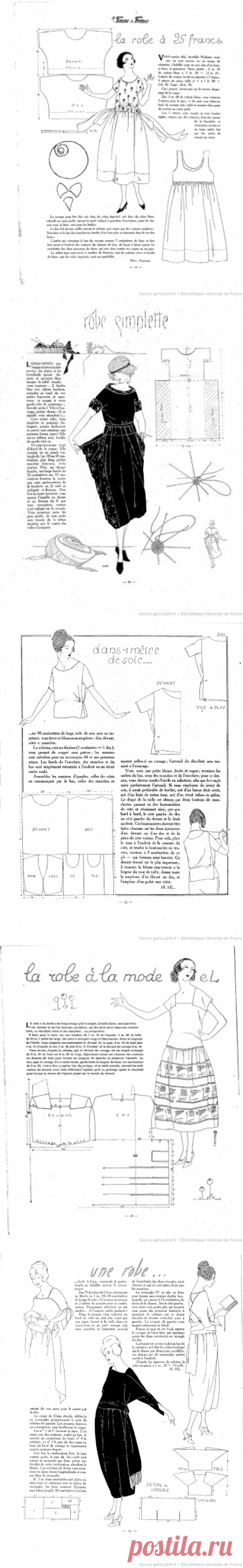 Потрясающие простые выкройки платьев 20-х годов (трафик + сюрприз) / Выкройки ретро / ВТОРАЯ УЛИЦА