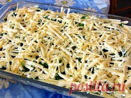 Треска со сметаной и сыром