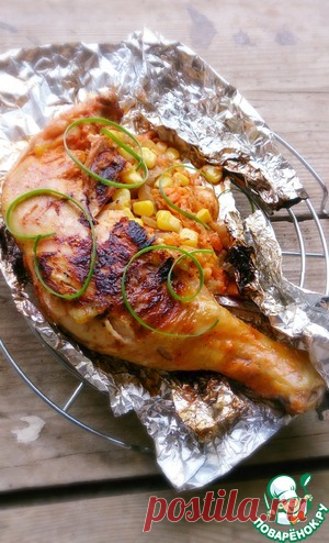 Куриные окорочка с начинкой - кулинарный рецепт