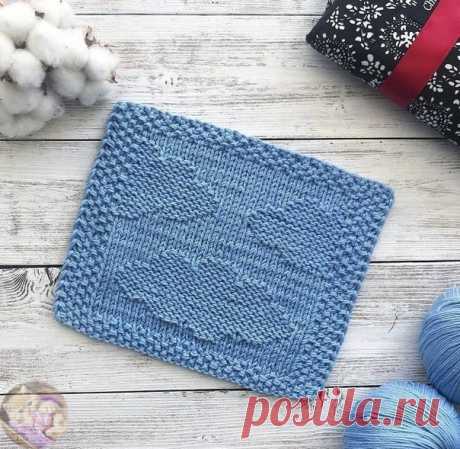Вяжем облака спицами, мотив для пледа