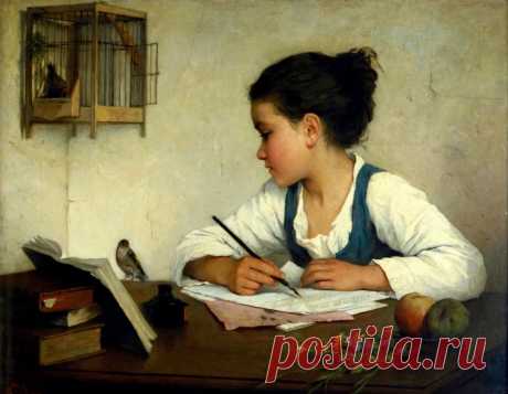 Надежда Садовская on Twitter “Генриетта Браун ( 1829-1901гг.) " Пишущая девочка".”