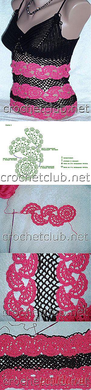 Летний топ с элементами ленточного кружева. Мастер-класс - Блог для женщин