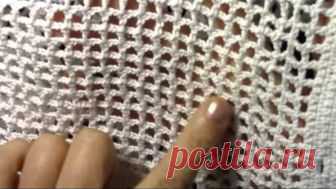 Вязание крючком. Филейная сетка. Sirloin grid Crochet