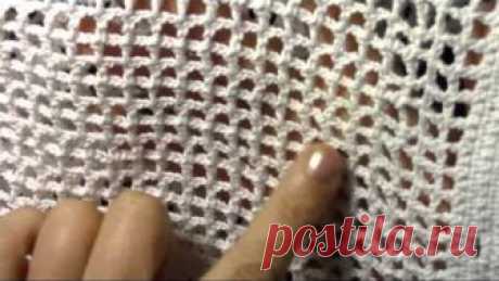 Вязание крючком. Филейная сетка. Sirloin grid Crochet