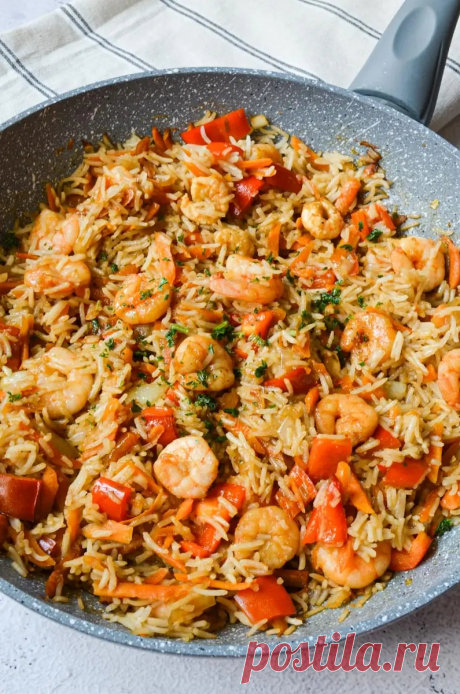 Reispfanne mit Garnelen & Gemüse - SchnelleHerdplatte