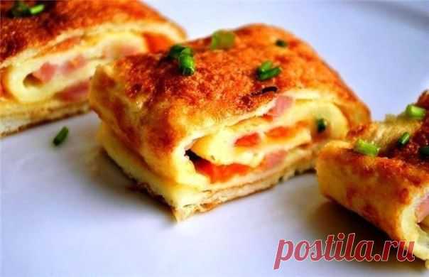 Самые вкусные рецепты: Омлет с ветчиной и сыром