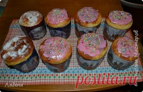 Быстрые легкие воздушные куличи на сметане с пошаговым фото рецептом - Сам себе волшебник
