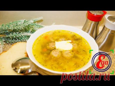 Быстрый и легкий суп  с замороженными овощами и мясными фрикадельками в мультиварке
