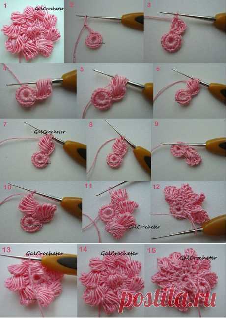 DIY Tutorial: DIY Crochet Flowers / DIY Crochet Flowers DIY Crafts : DIY Crochet flower - Bead&amp;Cord