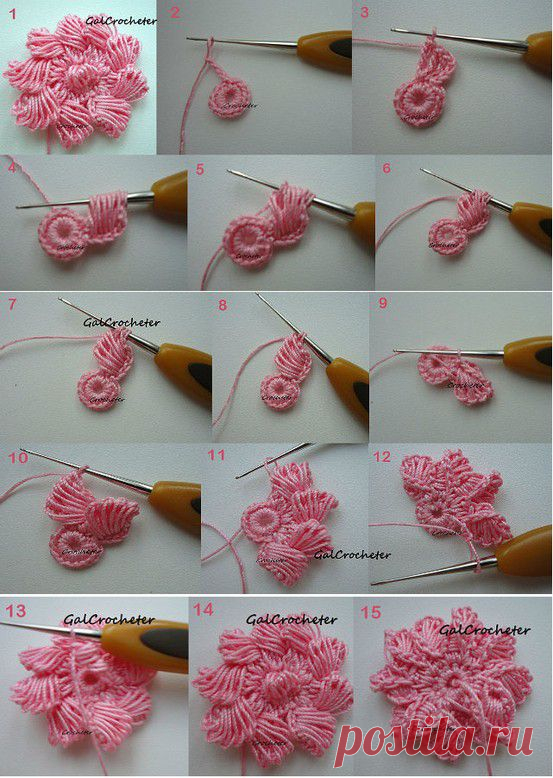 DIY Tutorial: DIY Crochet Flowers / DIY Crochet Flowers DIY Crafts : DIY Crochet flower - Bead&Cord