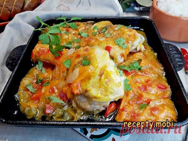Куриные ножки на сковороде с подливкой