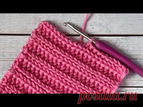 Резинка 2х2 крючком | Резинка крючком соединительными столбиками с накидом
