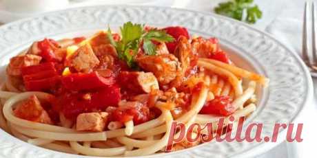 (+6) Паста с курицей под чесночно-томатным соусом : Мясные блюда : Кулинария : Subscribe.Ru