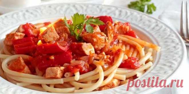(+6) Паста с курицей под чесночно-томатным соусом : Мясные блюда : Кулинария : Subscribe.Ru