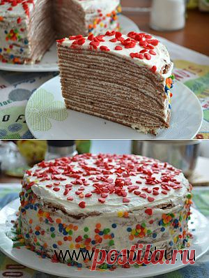 Шоколадный блинный торт с творожным кремом "Прощай масленица" | На пробу!
Ингредиенты:
Молоко — 700 мл
Яйцо — 3 шт.
Мука в\с — 320 гр
Сахар — 1 ст.л.
Соль — 1/3 ч.л.
Шоколад — 100 гр
Сода — 0,5 ч.л. гашеная лимонным соком
Ром, Амаретто, Коньяк — 1-2 ст.л.
Сливки 35% — 600 гр
Творог 9% — 600 гр
Сахарная пудра — 270 гр
Ванильный сахар/ваниль