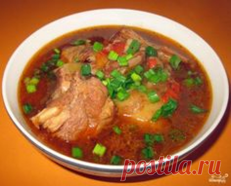 Шурпа из свиных ребрышек