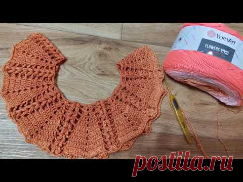 Вяжем вместе летнюю кофточку крючком с круглой кокеткой.