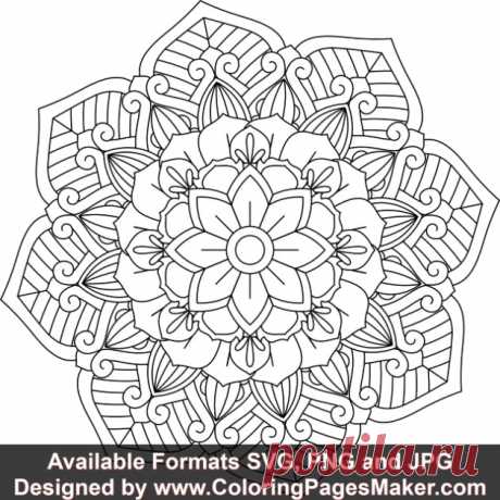 SVG Mandala Art #136 &amp;#8211; ColoringPagesMaker