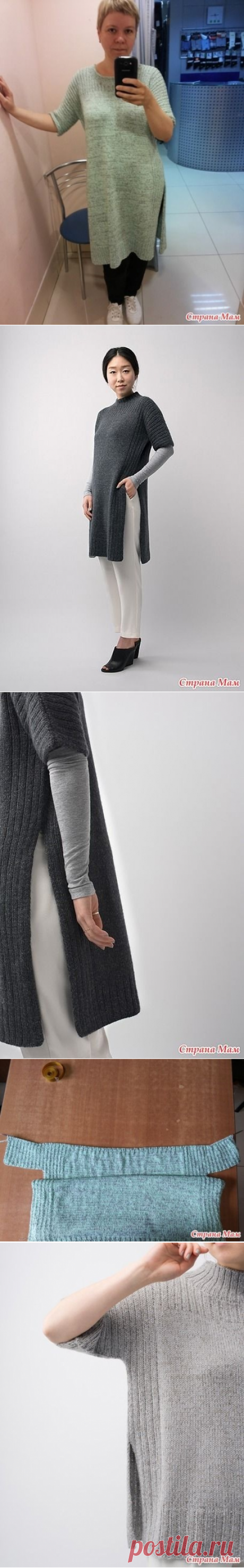 Длинная туника с разрезами Truss от дизайнера Shellie Anderson из SHIBUI KNITS, спицами