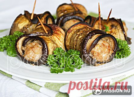 Рулетики из баклажанов с фаршем - Легко, быстро и очень вкусно!