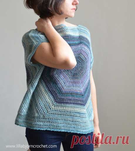 Безрукавка Lilla Björn Sweater из секционно-окрашенной пряжи: часть 1 (Part 1). Крючком. Без перевода. / LillaBjörn's Crochet World