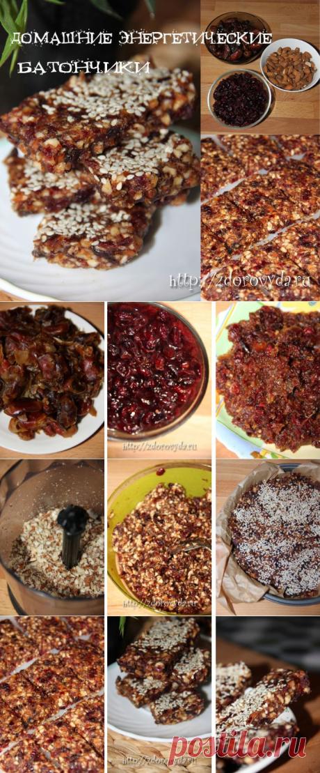 Энергетические батончики своими руками, рецепт