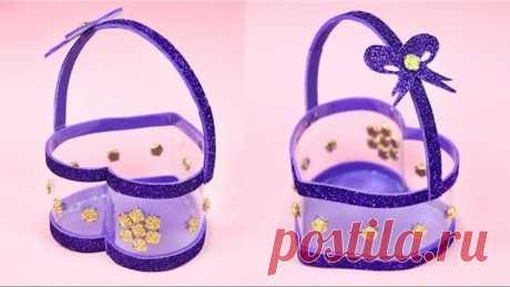 Waste Plastic Bottle Basket | Plastic bottle craft idea | Best out of waste