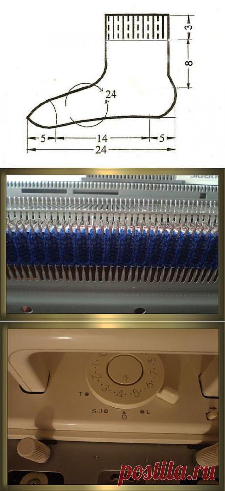 Носки со швом » Школа машинного вязания