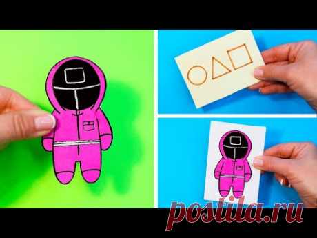 ИГРА В КАЛЬМАРА Наклейка и Блокнот своими руками | DIY Squid game notebook, sticker