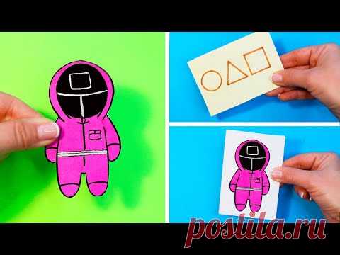 ИГРА В КАЛЬМАРА Наклейка и Блокнот своими руками | DIY Squid game notebook, sticker