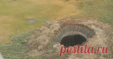 На Ямале нашли еще одну гигантскую воронку (фото) Земля покрывается дырами.