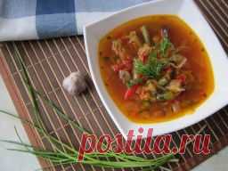 Грибной  со стручковой фасолью и баклажанами - Лучшие кулинарные рецепты интернета