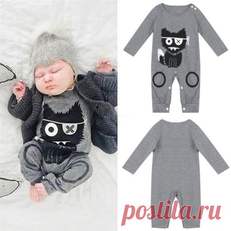 Мультфильм Детская Одежда Мальчика С Длинным Рукавом Baby Rompers Новорожденных Хлопок Девочка Одежда Комбинезон Детская Одежда купить на AliExpress
