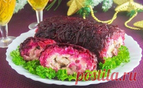 Салат-рулет «Селедка под шубой» / Простые рецепты