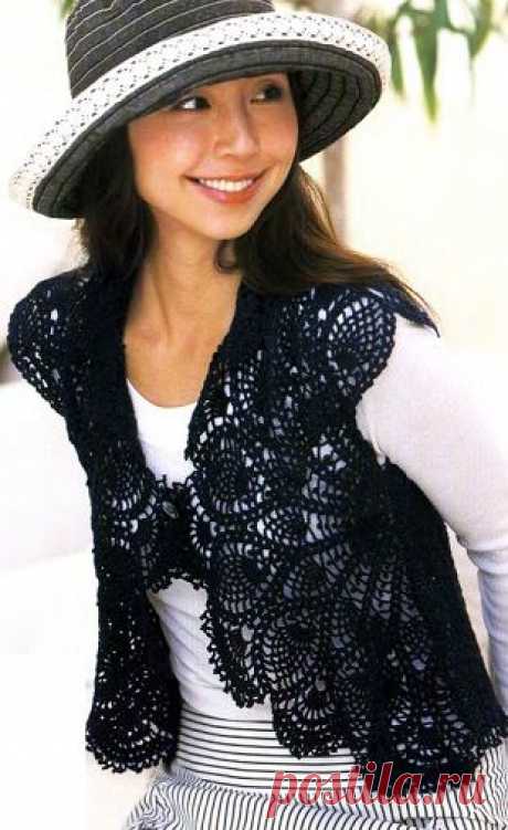 Как связать болеро крючком. Болеро узором ананасы | Домоводство для всей семьи