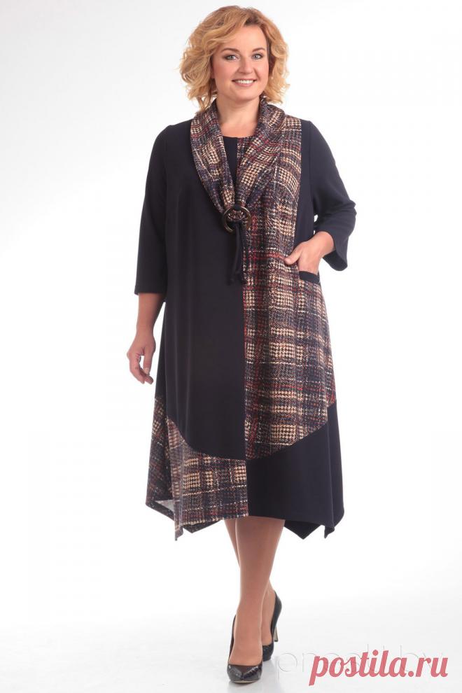 Платье Новелла Шарм 2676-3 синие тона - купить с доставкой по России | Интернет-магазин «Presli.by»