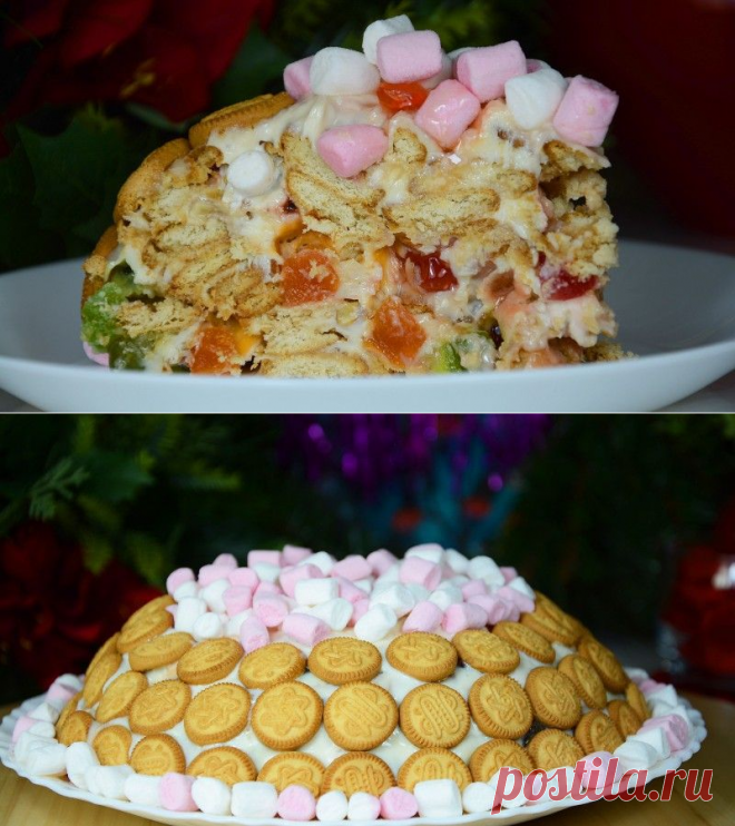 Торт без выпечки «Сластёна» за 20 минут – Это Взрыв вкуса! Быстрый торт из печенья — Кулинарная книга - рецепты с фото