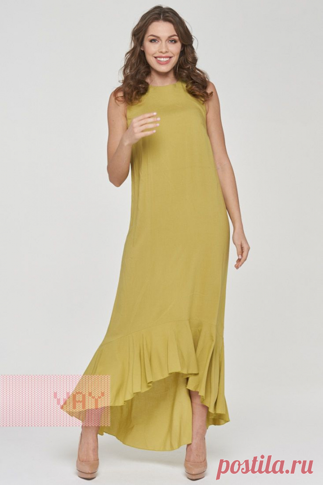 Летние платья от марки VAY. Женские летние платья VAY (артикул 191-3480), цветовое решение цейлонский желтый. Ещё больше женских платьев марки ВЭЙ на оптовом сайте производителя VAY - Ньювэй.ру https://www.newvay.ru
