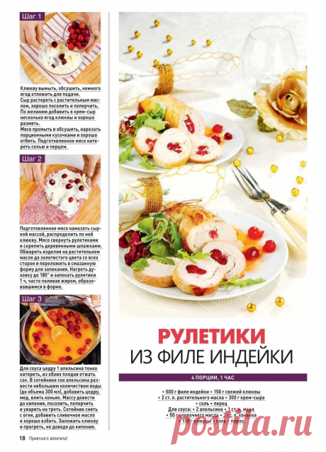 Рулетики из филе индейки