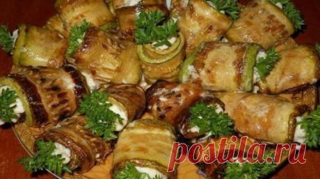 Изумительные рулетики из кабачков с сыром